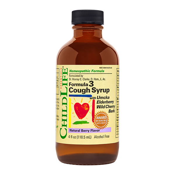 Childlife Essential Formula 3 Cough Syrup Berry 120ml Glass - Organax Ltd