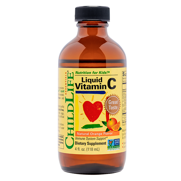 Childlife Essential Liquid Vitamin C Orange 120ml Glass - Organax Ltd