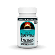 Source Natural Essential Enzymes 500 mg dietary supplement capsules from Organax Ltd, with 60 vegetable capsules in the bottle.
