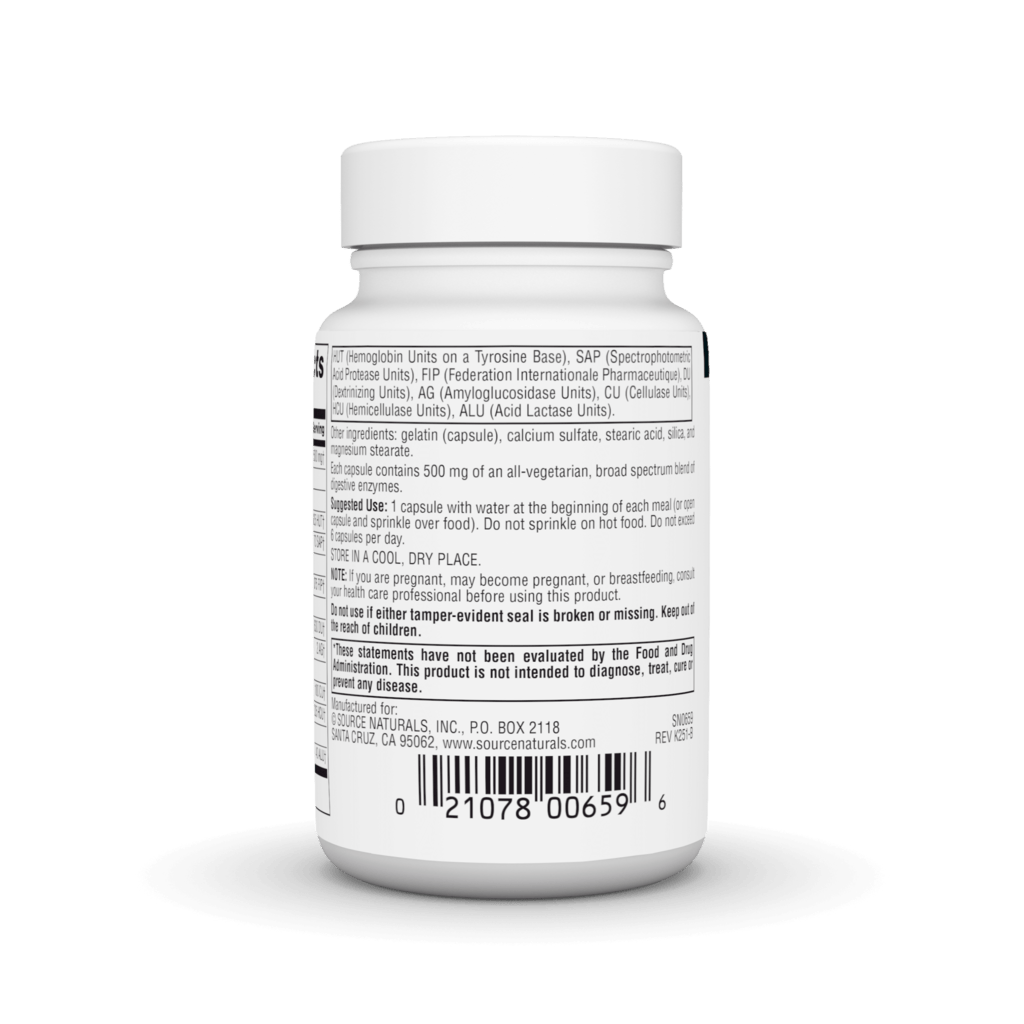Source Natural Essential Enzymes® 500 mg 60VCAP - Organax Ltd