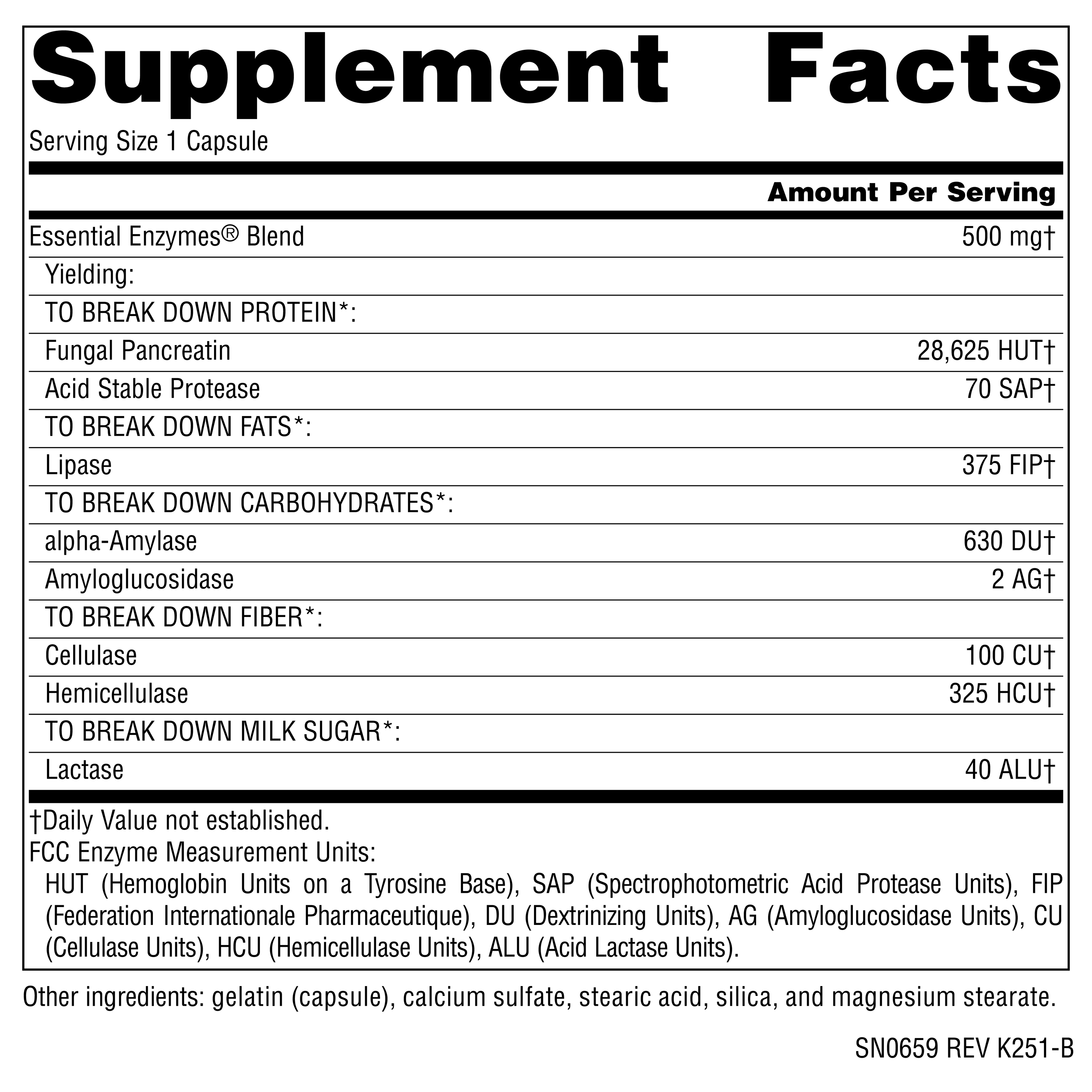 Source Natural Essential Enzymes® 500 mg 60VCAP - Organax Ltd