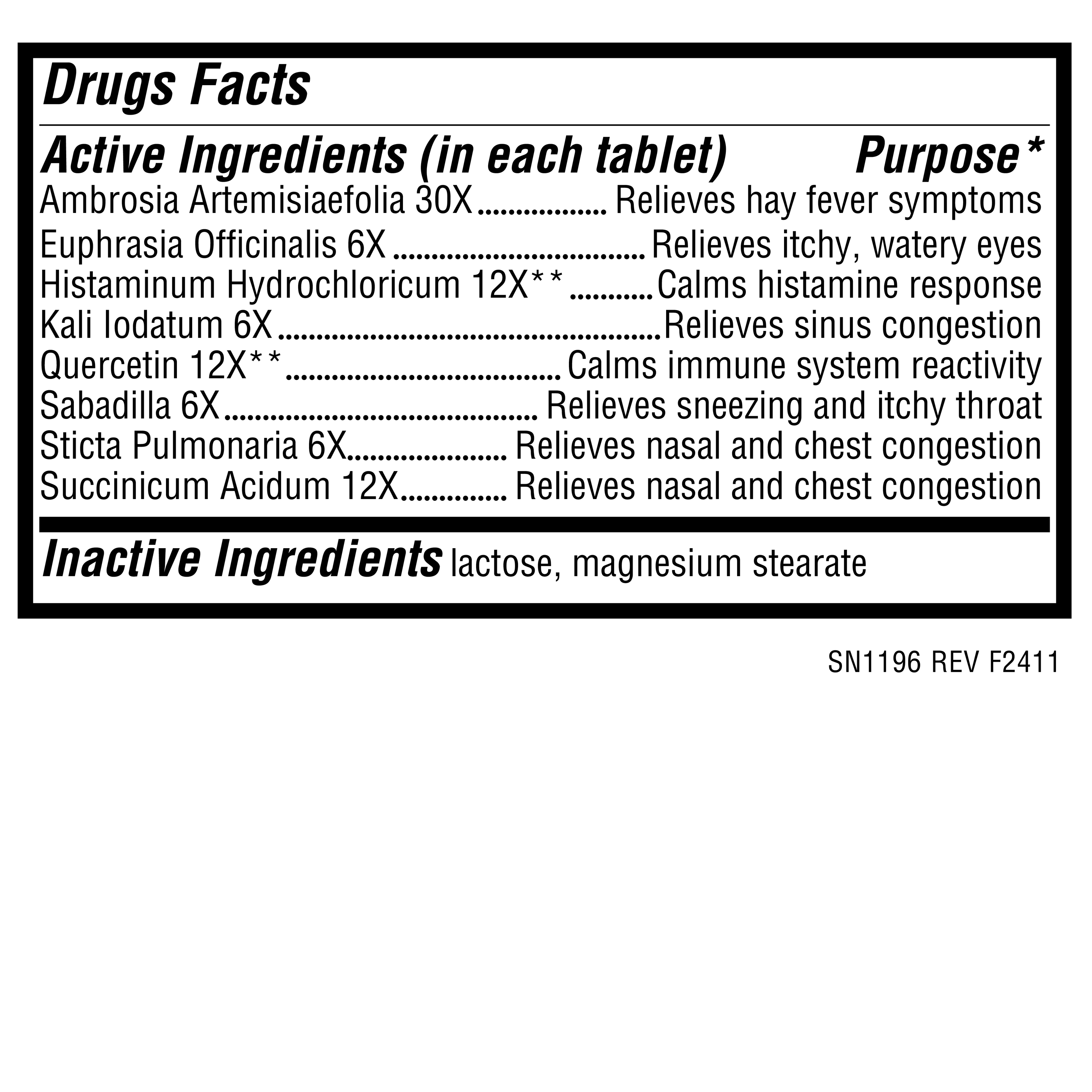 Source Natural Allercetin™ Allergy & Sinus, Box 48Tablets - Organax Ltd