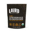 Organic performance mushrooms from LAIRD by Organax Ltd in a 90g package, shown in a clear, close-up image.