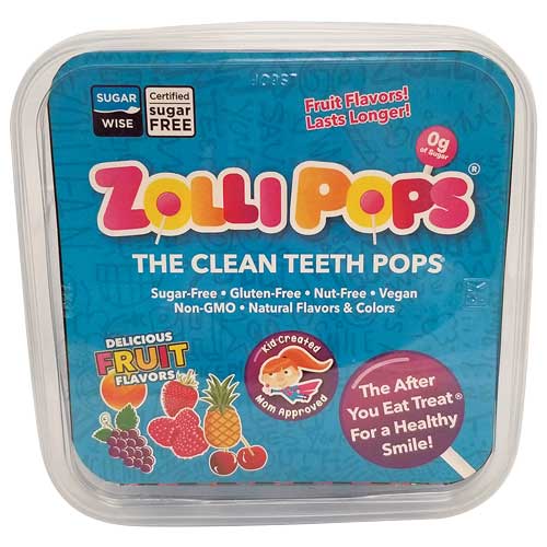 ZOLLIPOPS Assorted Fruit Flavors 1lb Tub - Organax Ltd