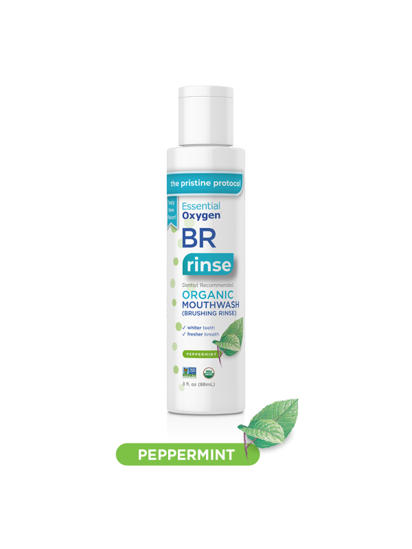 BR Mouthwash Peppermint Brushing Rinse 88ml - Organax Ltd