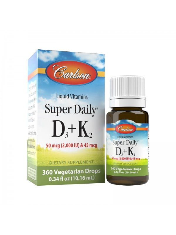 Super Daily D3 + K2 360 Vegetarian Drop 10.16ML - Organax Ltd