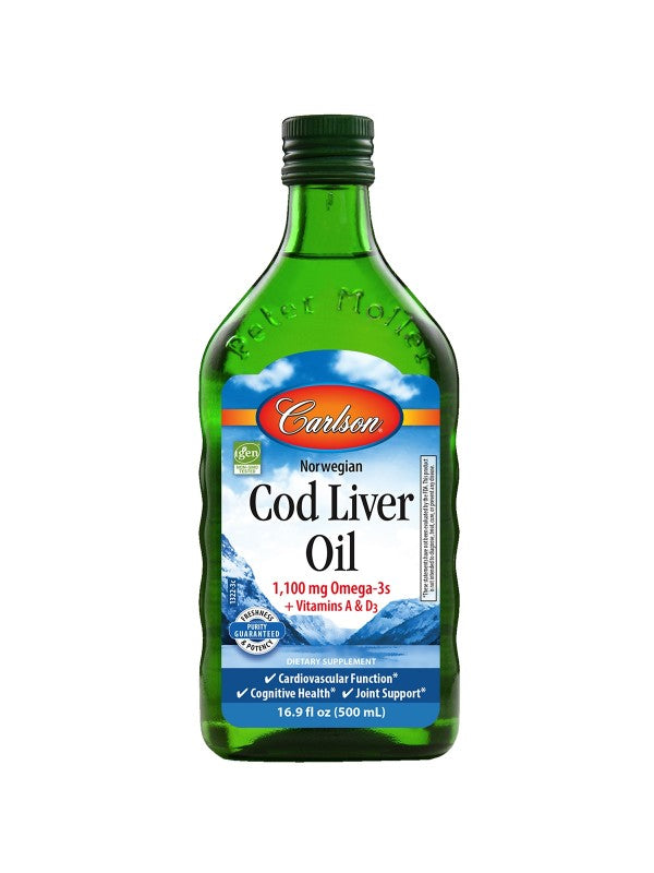 Cod Liver Oil Natural Flavour 500ML 1100MG - Organax Ltd