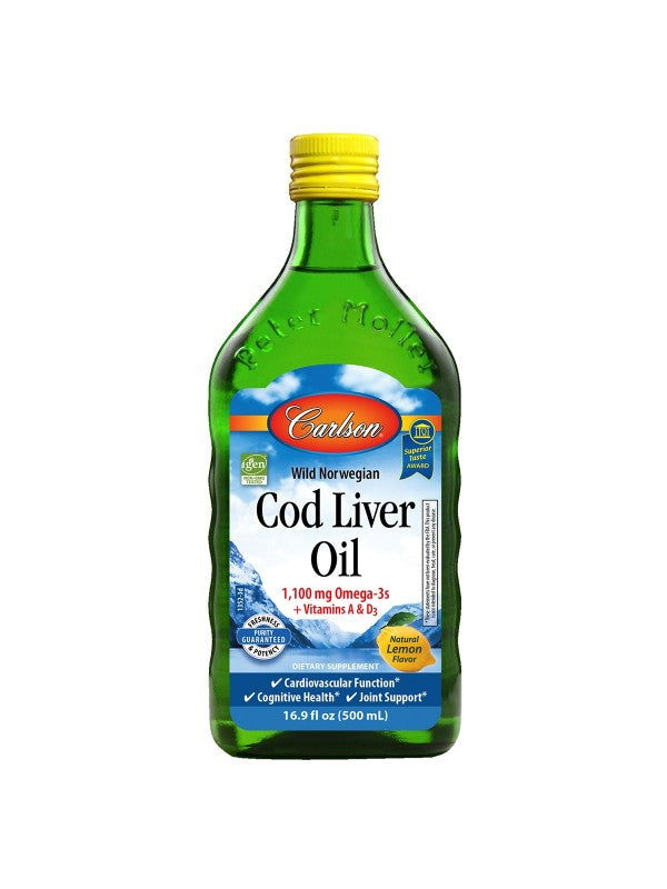 Cod Liver Oil Lemon 500ML 1100 MG - Organax Ltd