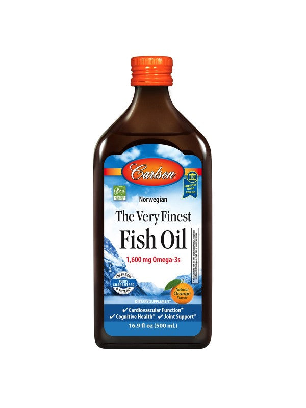 Very Finest Fish Oil Orange 500ML 1600MG - Organax Ltd
