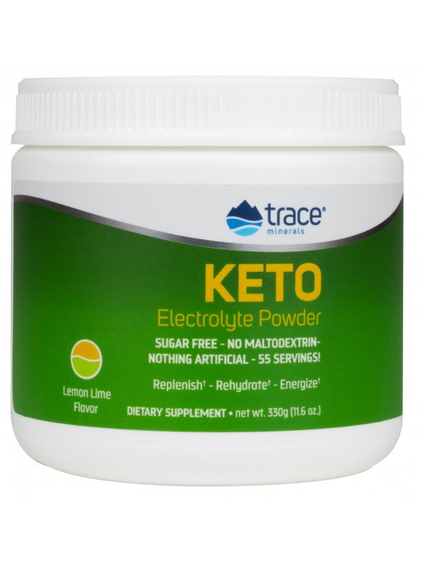 KETO Electrolyte Powder - Lemon Lime 330g - Organax Ltd