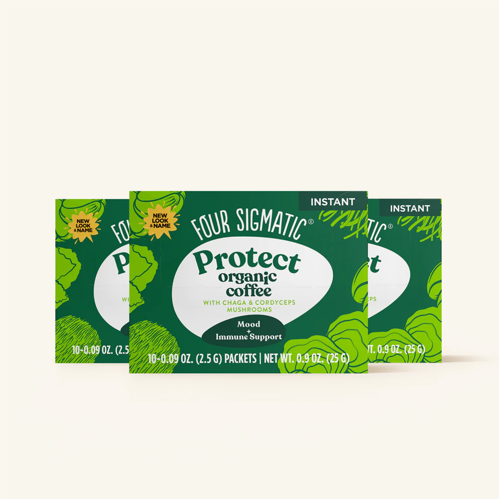 Organic Protect Instant Coffee with Chaga & Cordyceps Mushrooms 10 Sachets - Organax Ltd