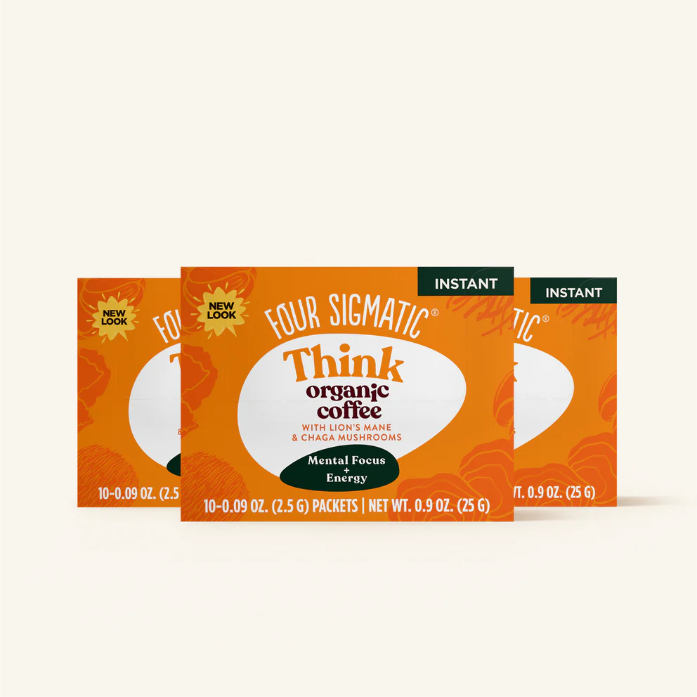 Organic Think Instant Coffee with Lion's Mane 10 Sachets - Organax Ltd