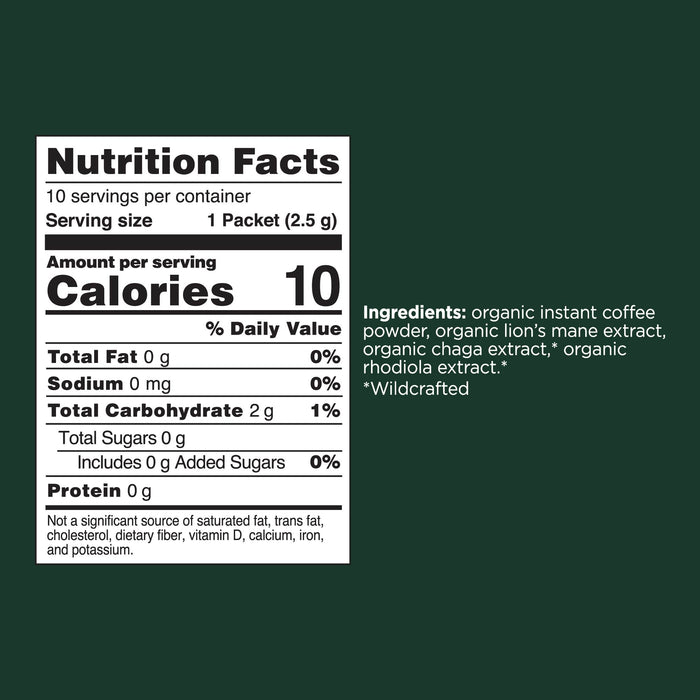 Four Sigmatic Achieve Organic Instant Coffee Box with Lion's Mane 10 Sachets - Organax Ltd