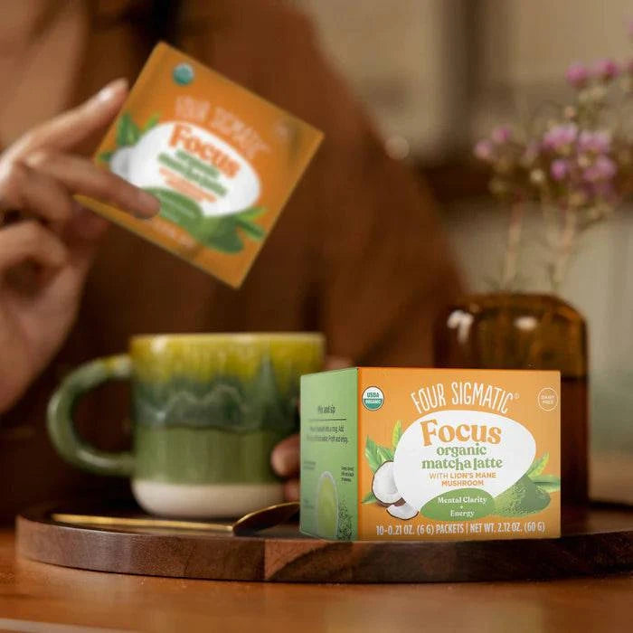 Four Sigmatic Organic Focus Matcha Latte 10 Sachets - Organax Ltd