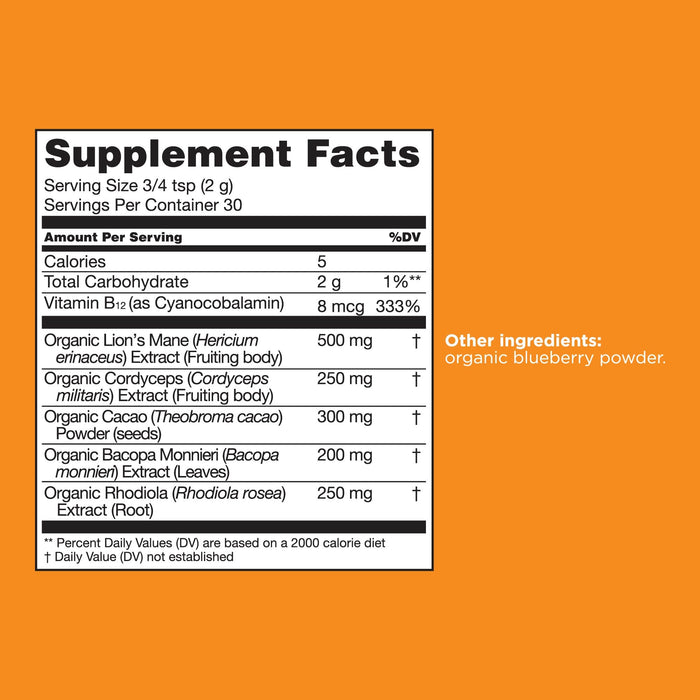 Organic Focus Mushroom Blend 60g - Organax Ltd