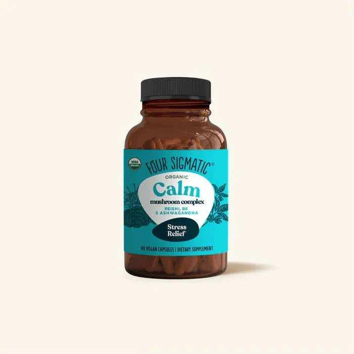 Four Sigmatic Organic Mushroom Capsules with Reishi, B6 & Ashwagandha 90Caps - Organax Ltd