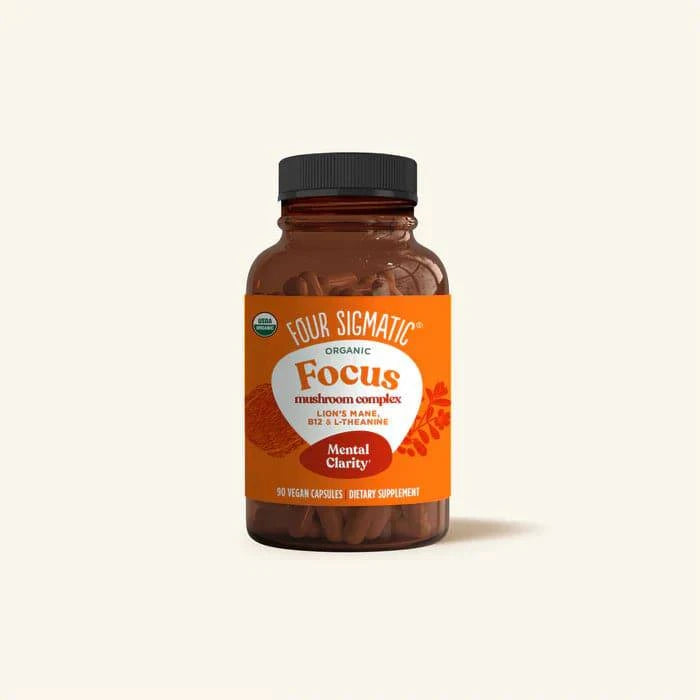 Four Sigmatic Organic Mushroom Capsules with Lion's Mane, B12 & L-Theanine 90Caps - Organax Ltd