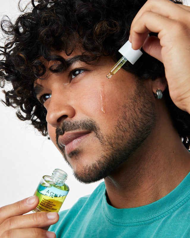 ACURE Radically Rejuvenating Dual Phase Bakuchiol Serum in 20ml bottle, with clear label and dual-phase liquid visible.