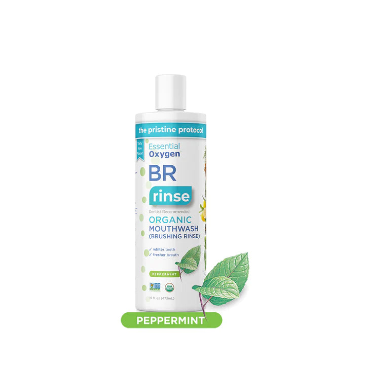 EO BR Mouthwash Peppermint 88ml - Organax Ltd