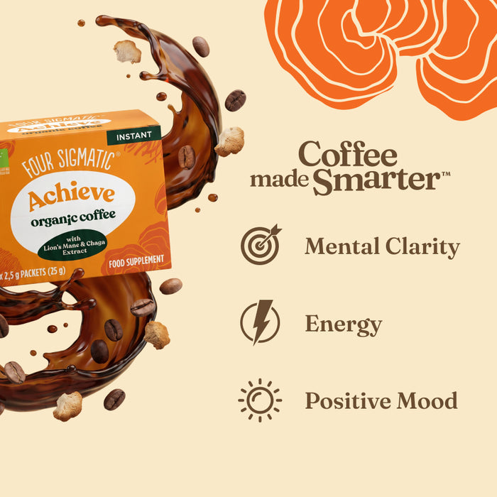 Four Sigmatic Achieve Organic Instant Coffee Box with Lion's Mane 10 Sachets