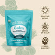 Organic Four Sigmatic Calm Mushroom Blend in a 60g jar, showcasing a natural herbal supplement for relaxation and stress relief.