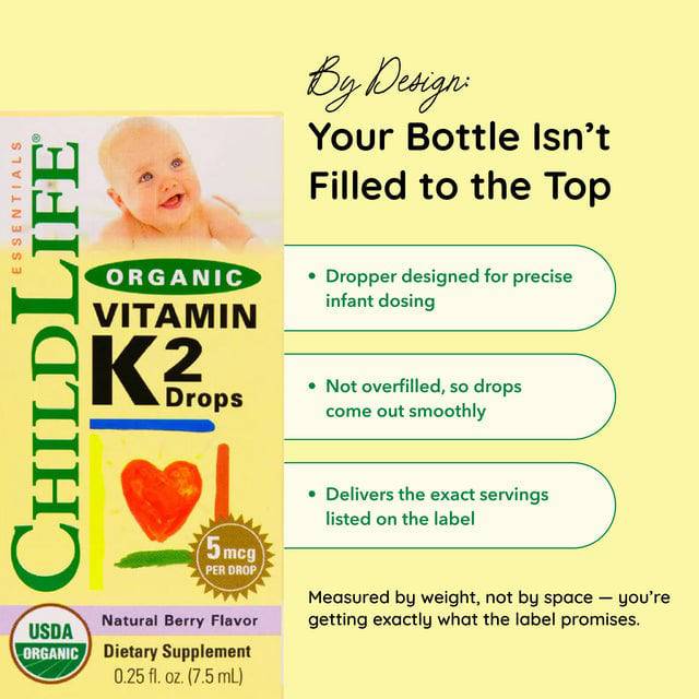 Childlife Essentials Vitamin K2 Berry 12ml Glass - Organax Ltd
