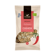 Organic FoodIn Dry Roasted Chili-Garlic Cashew in 120g pack, showing golden roasted cashews coated with chili and garlic flavor.