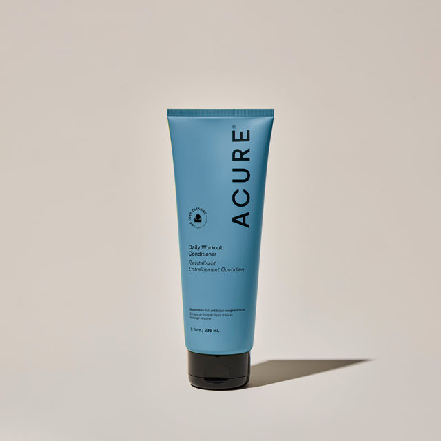 ACURE Daily Workout Conditioner by Organax Ltd, 236ml, lightweight hair care product in a square bottle, suitable for everyday use.