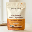 Organic Epic Plant Protein with Superfoods and Chocolate Maca in 454g package from Sprout Living by Organax Ltd