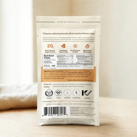 Sprout Living Organic Epic Protien Plant + Superfoods Chocolate Maca 38G 16PACKETS