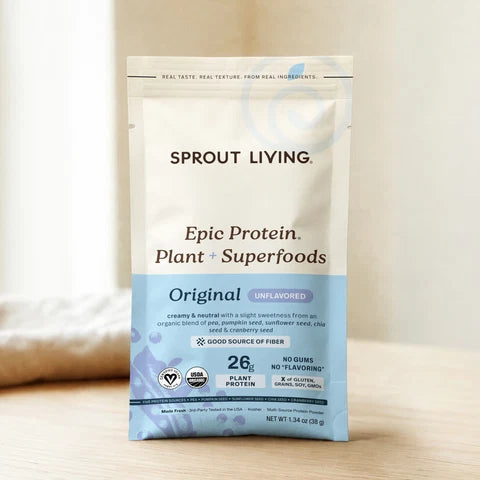 Sprout Living Organic Epic Protien Plant + Superfoods Original 38G 16PACKETS