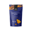Electrolyte powder in mango-mandarin flavor by Organax Ltd, showing the 240g orange and yellow package.