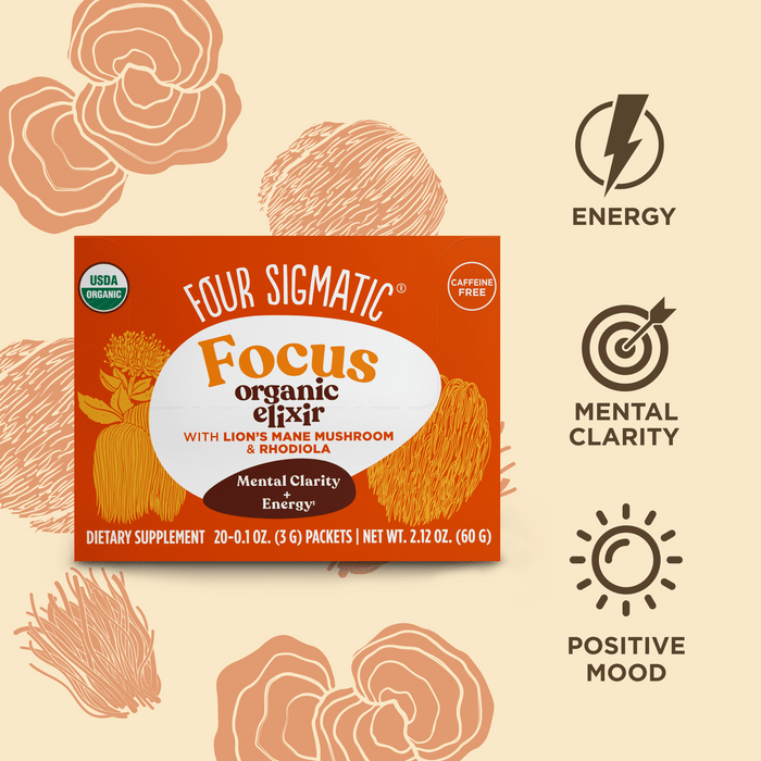 Organic Think Elixir with Lion's Mane Mushroom 20 Sachets - Organax Ltd