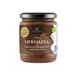 Organic Herkkuisa Nutella hazelnut-cacao spread in 250g jar from Organax Ltd, showing the creamy chocolate-hazelnut spread.