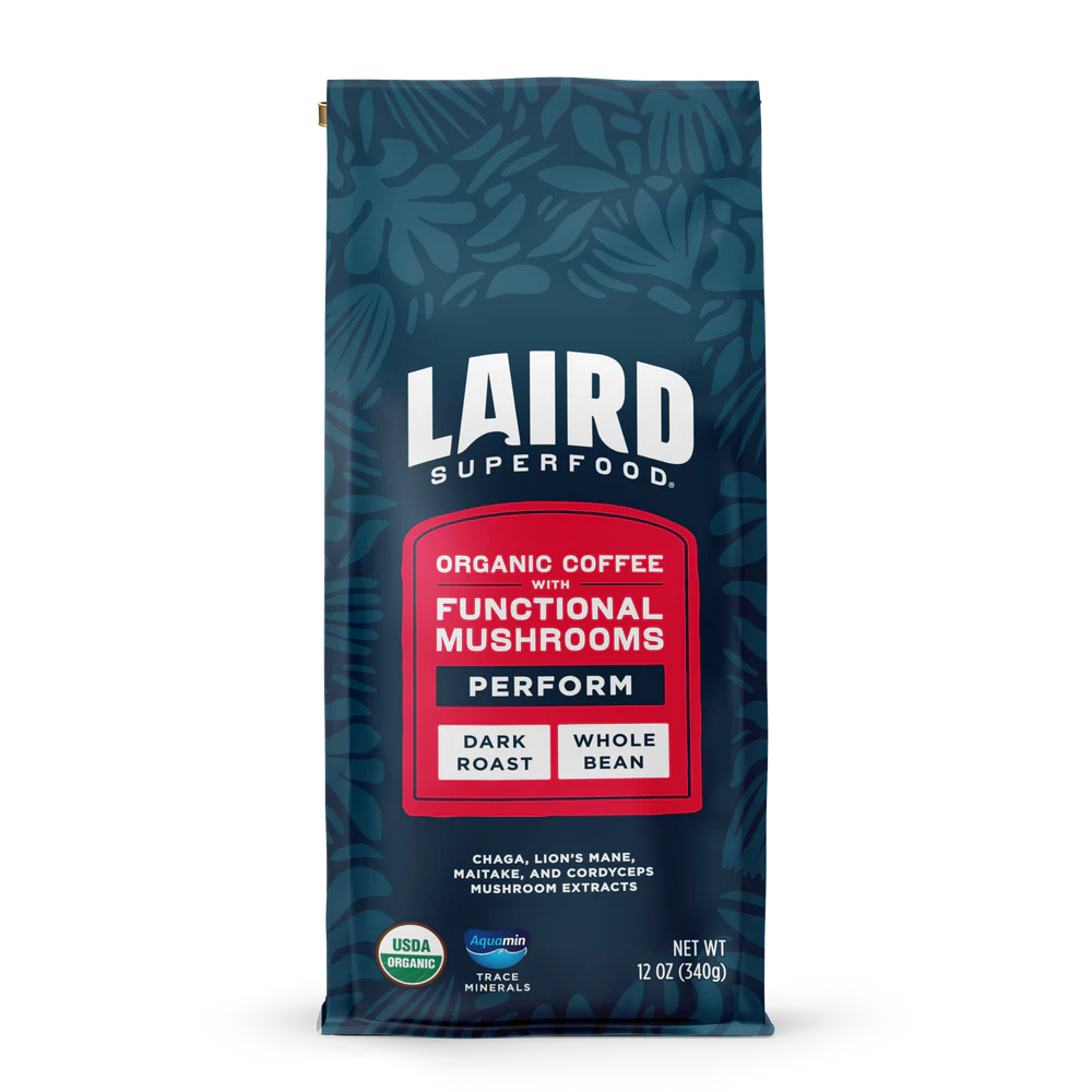 Laird Organic PERFORM Functional Mushroom Coffee - Dark Roast Ground 340g