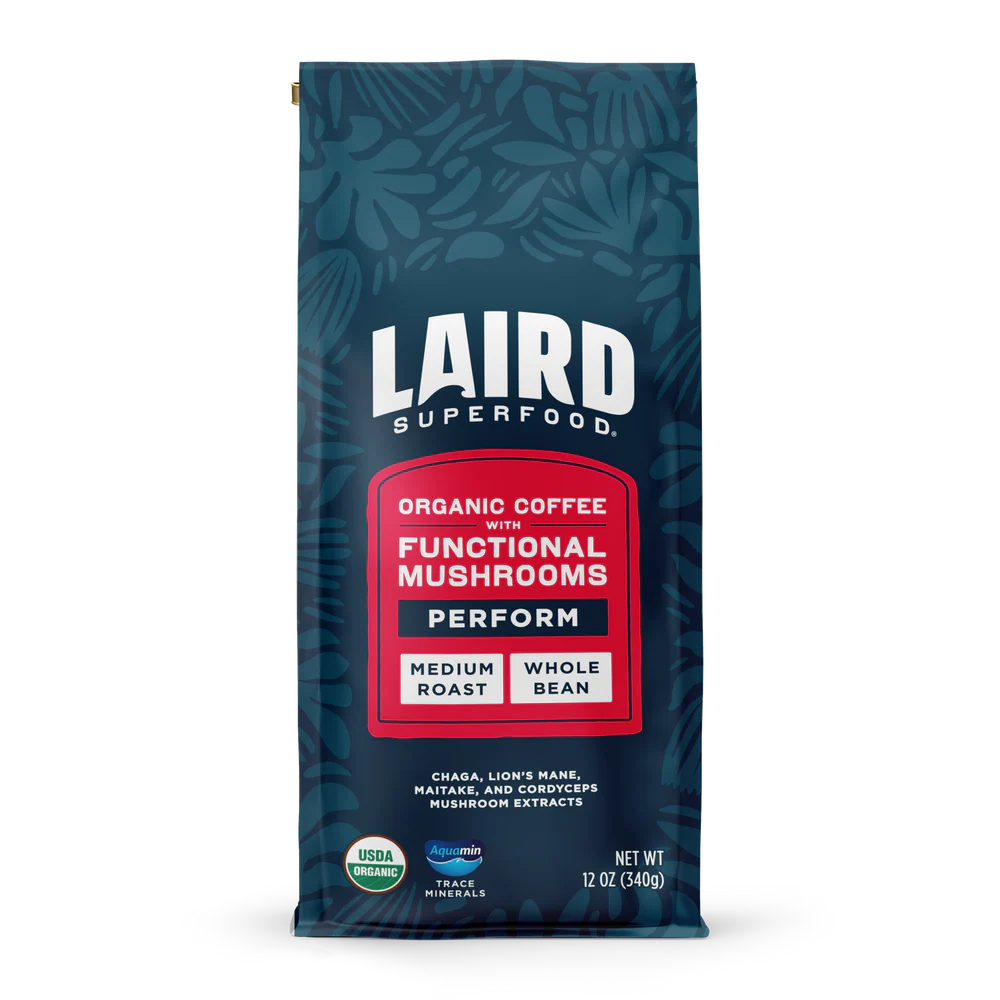 Laird Organic PERFORM Functional Mushroom Coffee - Medium Roast Ground 340g
