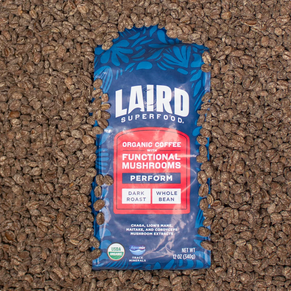 Laird Organic PERFORM Functional Mushroom Coffee - Dark Roast Ground 340g