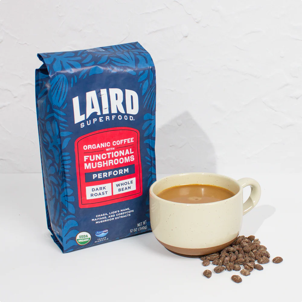 Laird Organic PERFORM Functional Mushroom Coffee - Dark Roast Ground 340g