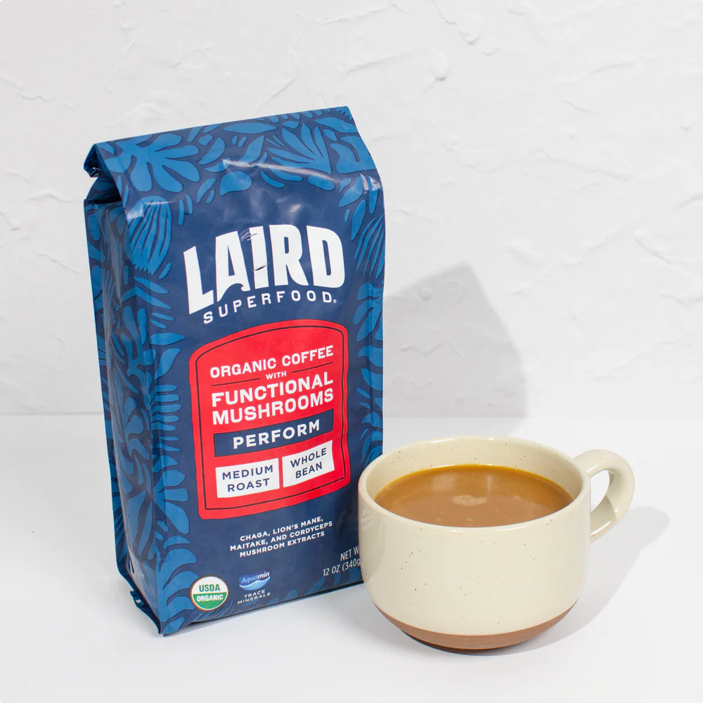 Laird Organic PERFORM Functional Mushroom Coffee - Medium Roast Ground 340g