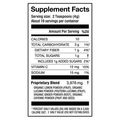 Organic Laird Morning Jumpstart herbal supplement in a 77g jar, with fresh herbs and natural ingredients on the label.