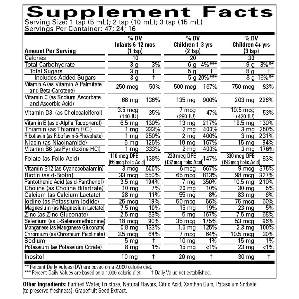 Childlife Essential Children’s Multi Vitamin & Mineral 240ml Glass - Organax Ltd