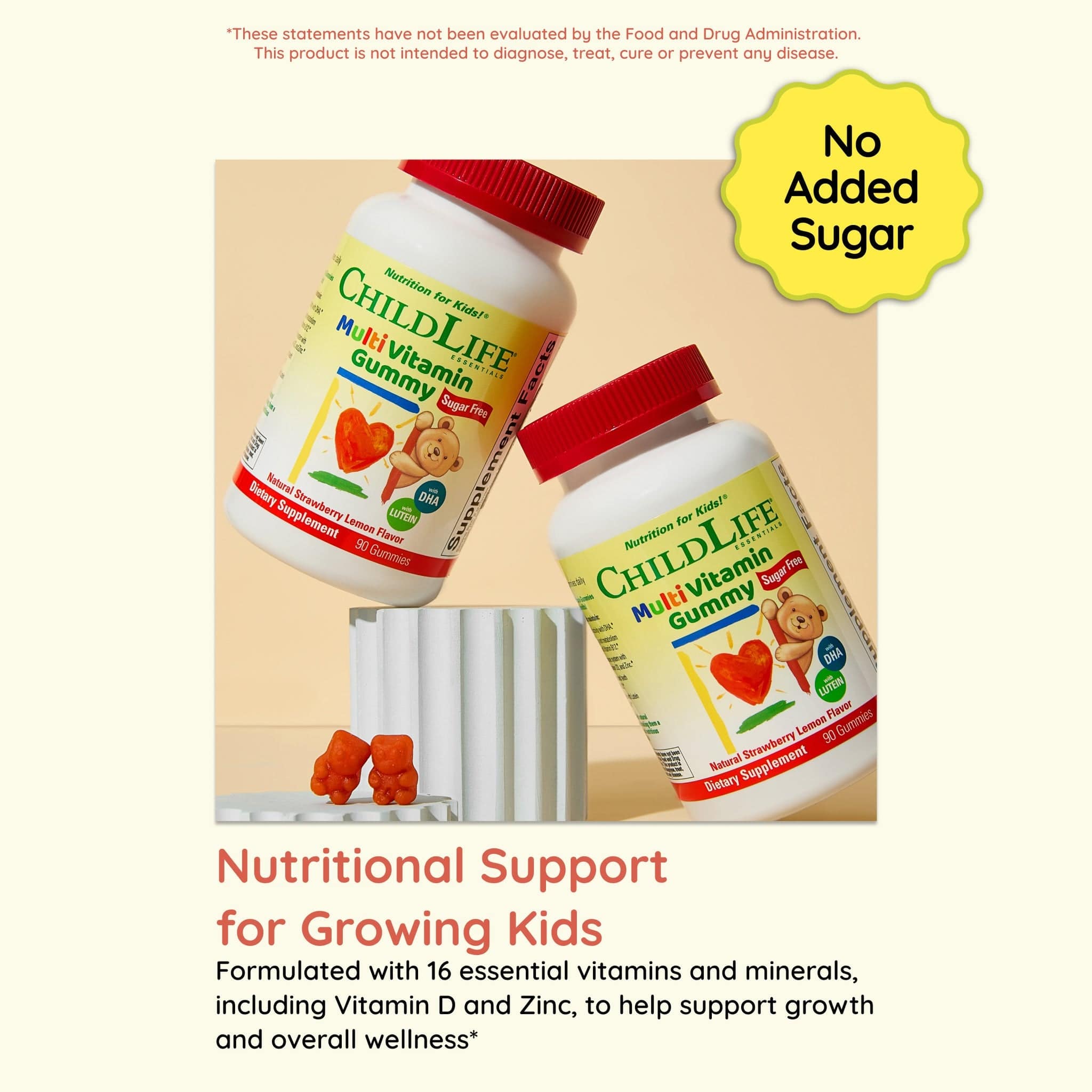 Childlife Essentials Multi Vitamin Strawberry Lemon Flavor 90 Gummies - Organax Ltd