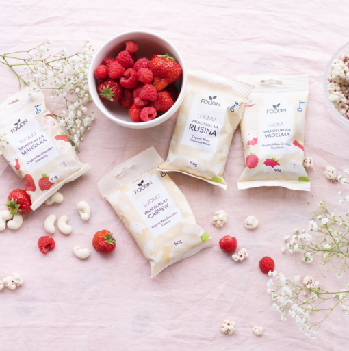 White Chocolate Strawberry 50g, Organic - Organax Ltd