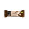 Organic NUTI almonds with dark chocolate and sea salt in a 35g bar, displayed in a pack of 15 from Organax Ltd.
