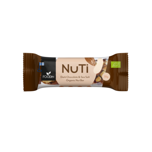 NUTI Almonds Dark Chocolate & Sea Salt 35g Single - Organax Ltd