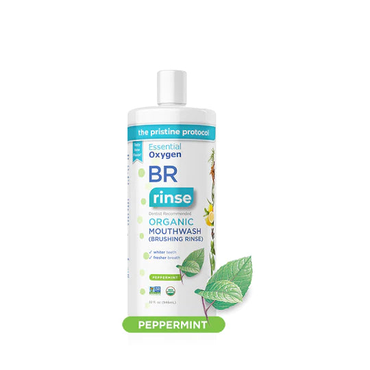 EO BR Mouthwash Peppermint 88ml - Organax Ltd