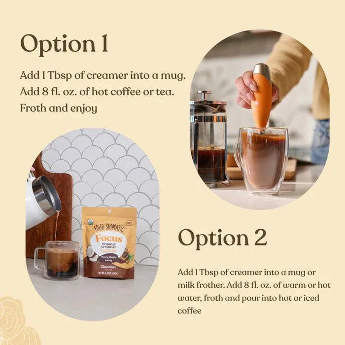 Four Sigmatic Focus Creamer – Chocolate 120g - Organax Ltd