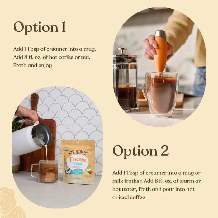 Focus Organic Creamer- Vanilla Coconut 120g - Organax Ltd