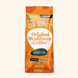 Organic Four Sigmatic Lion's Mane ground coffee by Organax Ltd, dark roast, 13 servings, 283g, in a bag.