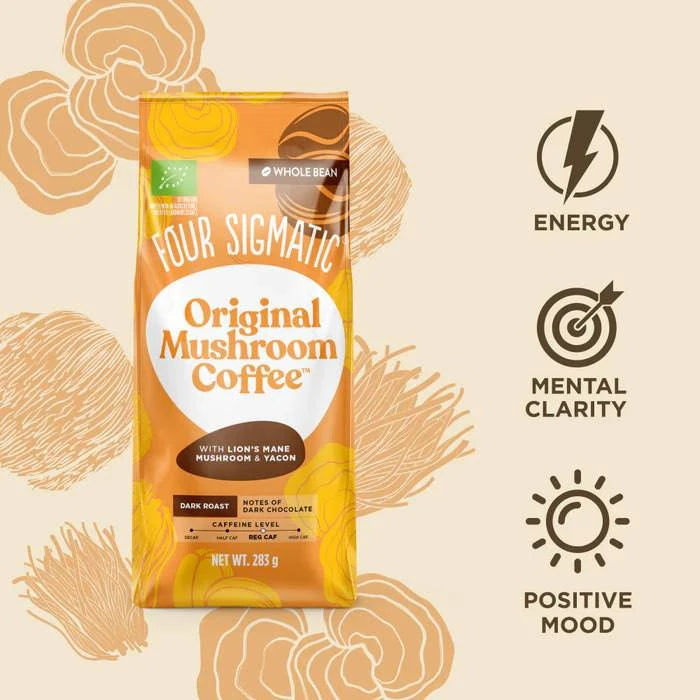 Four Sigmatic Organic Original Mushroom Coffee Whole Bean 13 Servings 283g - Organax Ltd